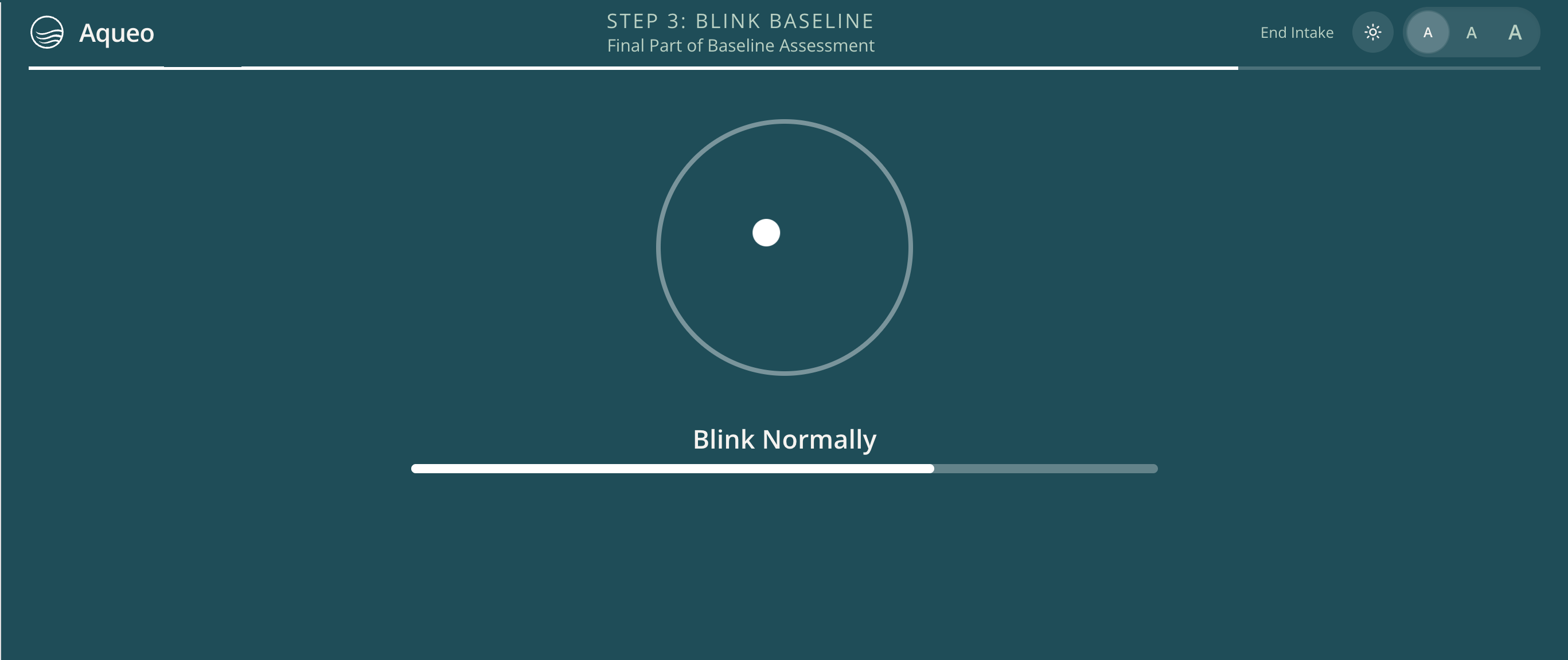 The Aqueo guided blink test on an in-clinic kiosk